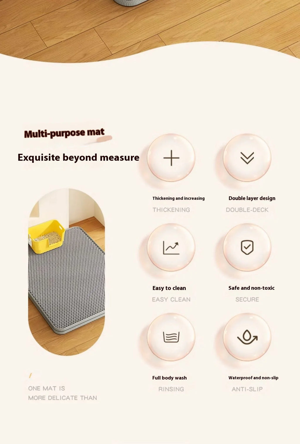 Litter-trapping cat mat – image 10