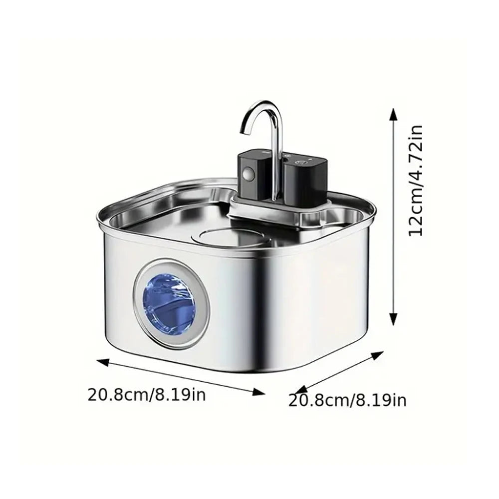 Cordless stainless steel cat water fountain – image 7