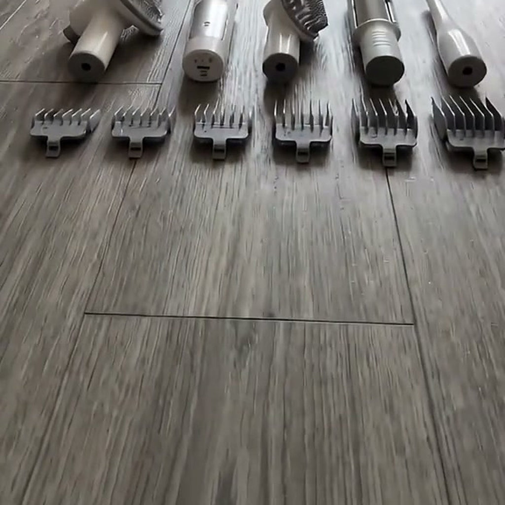 The 5 tool heads and 6 guide combs